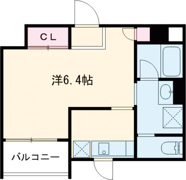GRANDUO世田谷ⅩⅢ(1K/2階)の間取り写真