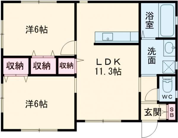 八高線 北藤岡駅 徒歩15分 1階建 築15年(2LDK)の間取り写真