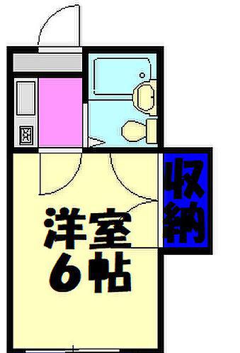 ジュネパレス稲毛東(1K/1階)の間取り写真