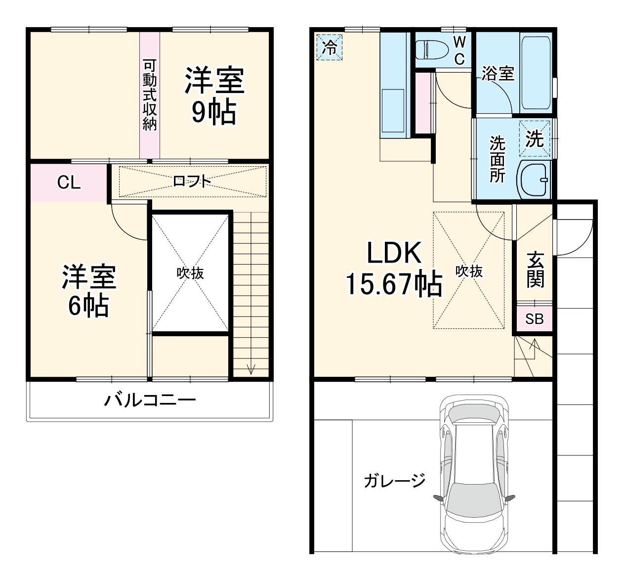 AtoZ House(エトゼハウス)(2LDK)の間取り写真