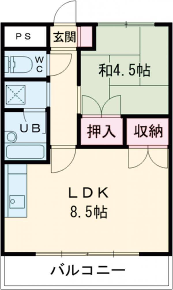 アーク清瀬(1LDK/5階)の間取り写真