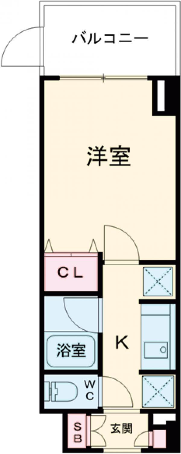 AZEST立川(1K/1階)の間取り写真