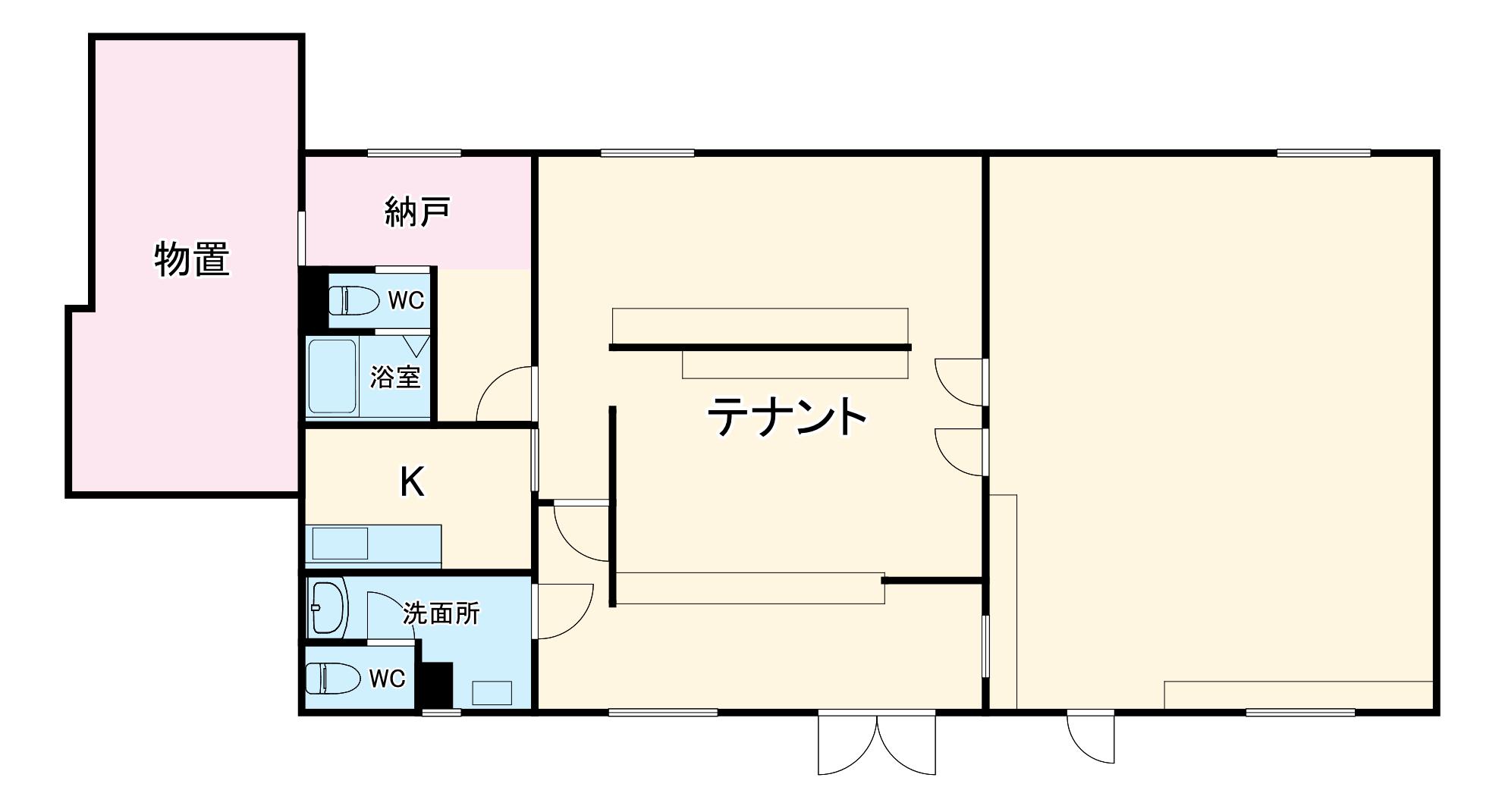 パルティールⅡ(1LDK/1階)の間取り写真