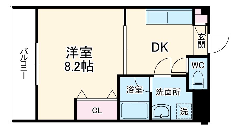 サン・フェニックス(1DK/2階)の間取り写真