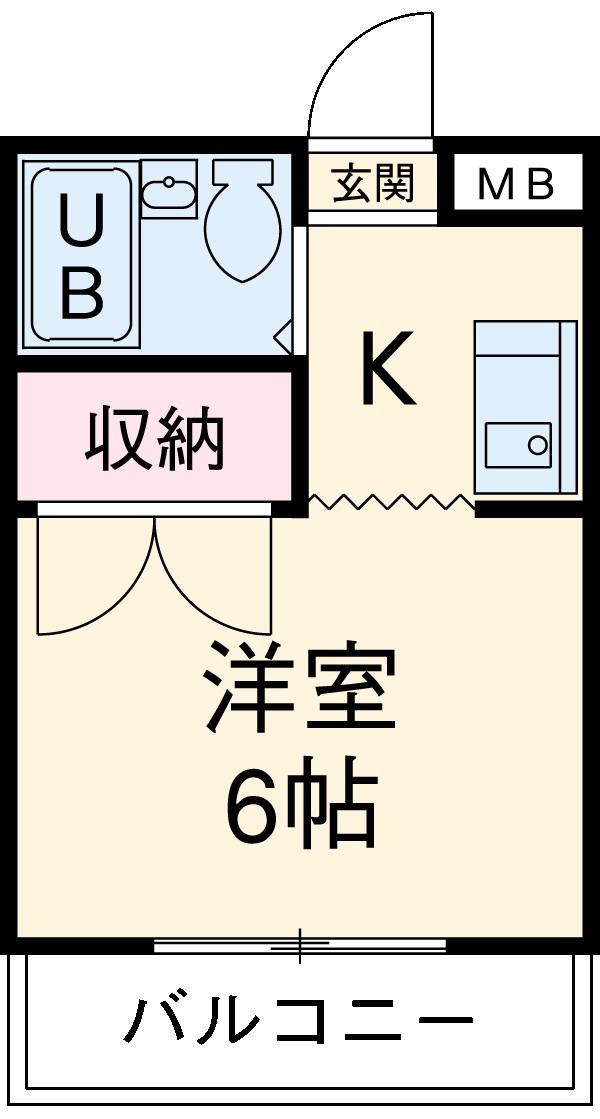 エクセレントハイ(1K/3階)の間取り写真