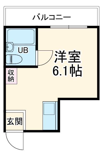 シャトー宮原一番館(1K/4階)の間取り写真