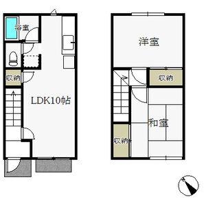 ヴィライトウ(2LDK/1階)の間取り写真
