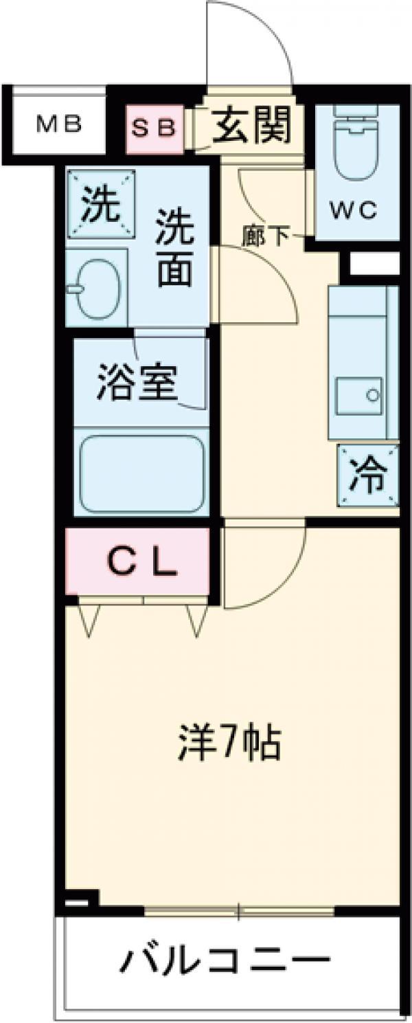 クレヴィスタ成増(1K/5階)の間取り写真