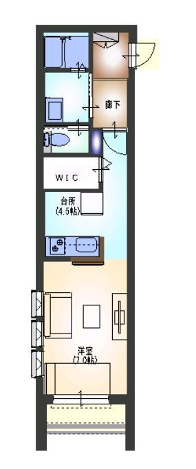 KS CITY4(ワンルーム/3階)の間取り写真