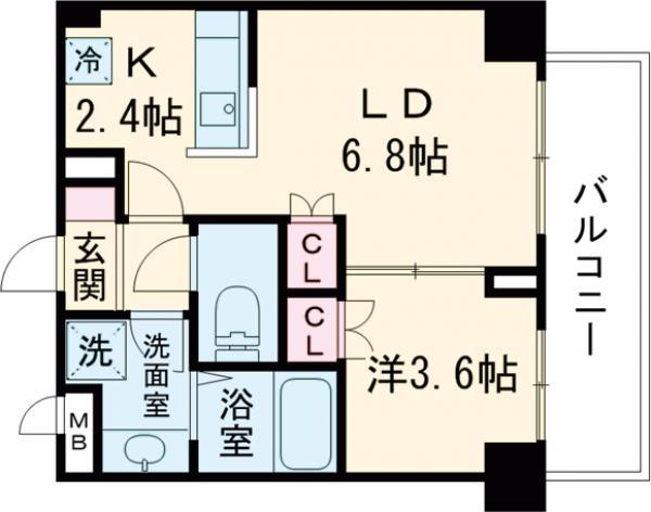 ロイジェント西新井(1LDK/3階)の間取り写真
