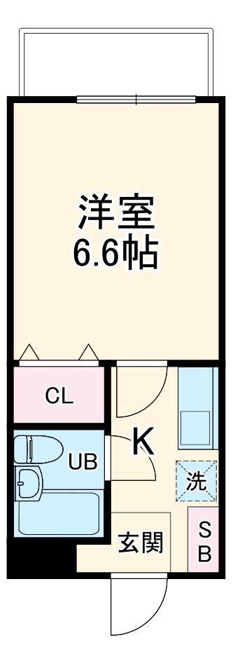 コーポゆう(1K/1階)の間取り写真