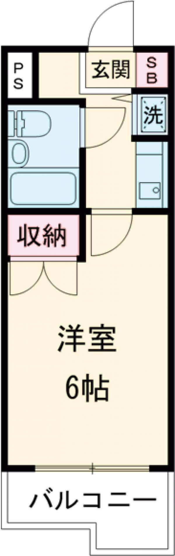 ジョイフル阿佐ヶ谷Ⅱ(1K/2階)の間取り写真