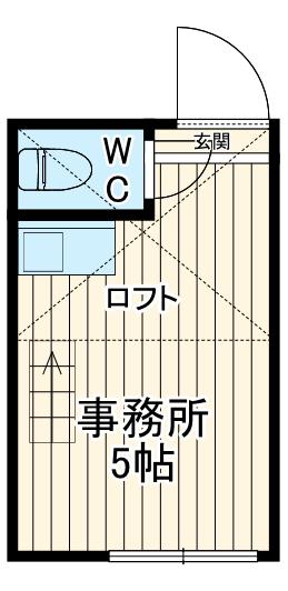 ユナイト南太田ケリースレーター(ワンルーム/2階)の間取り写真