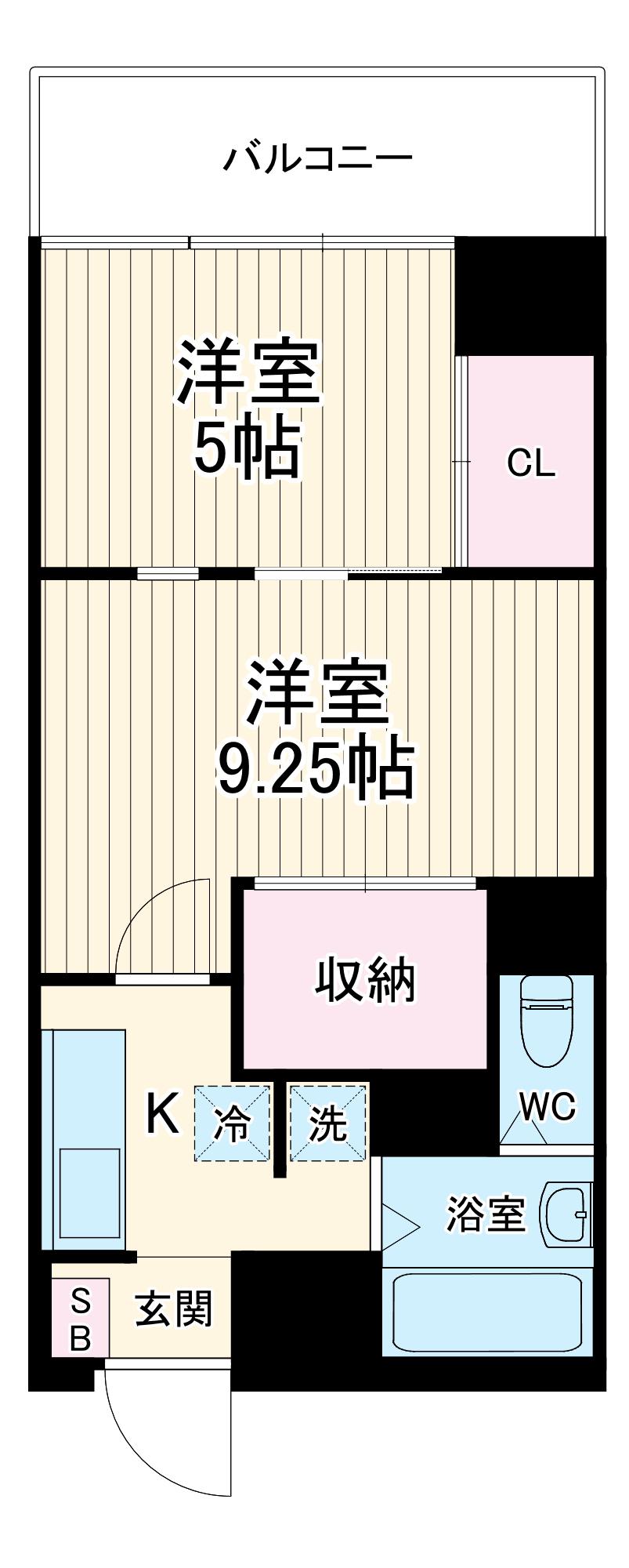 ダイヤモンドマンション根岸(1LDK/10階)の間取り写真