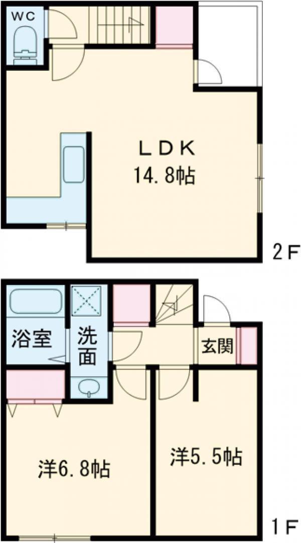 結ラフィネ(2LDK)の間取り写真