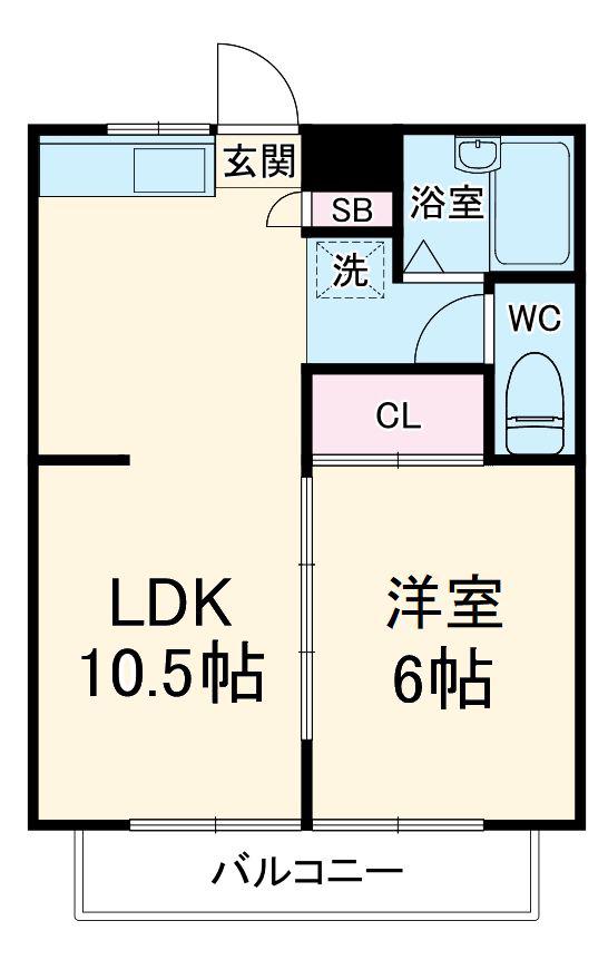 ビバリーヒルズ和光(1LDK/3階)の間取り写真