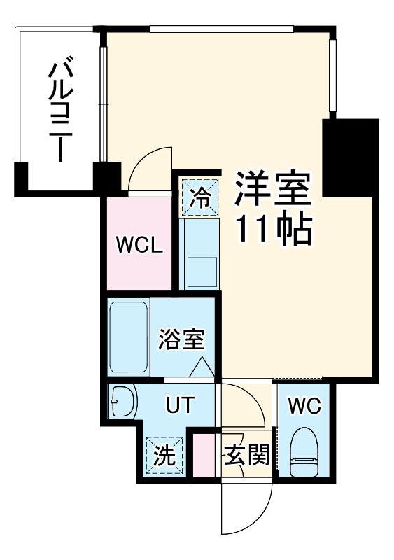 ドゥーエ南堀江(ワンルーム/7階)の間取り写真
