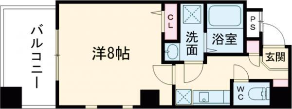 AXIS東浅草(1K/10階)の間取り写真