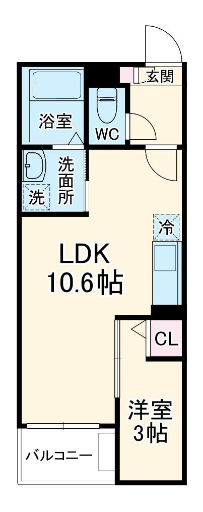 JACK URASATOⅡ(1LDK/1階)の間取り写真