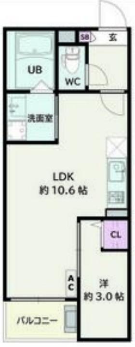 JACK URASATOⅡ(1LDK/2階)の間取り写真