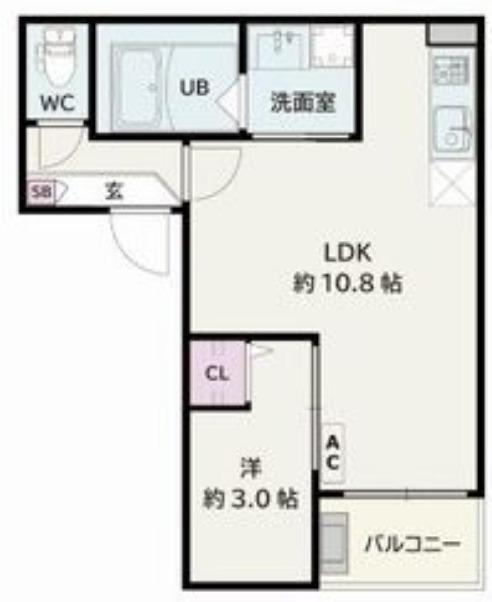 JACK URASATOⅡ(1LDK/2階)の間取り写真