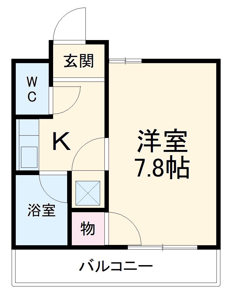 メゾン神領(1K/2階)の間取り写真