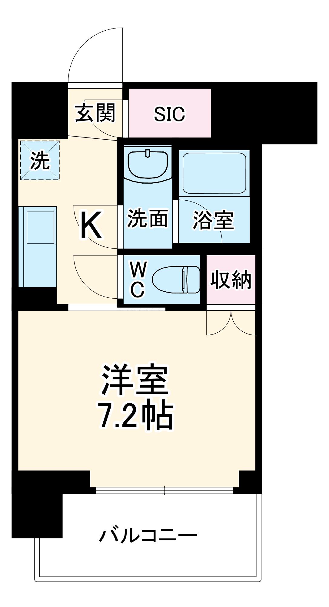 武蔵小杉 GATE HOUSE(1K/2階)の間取り写真