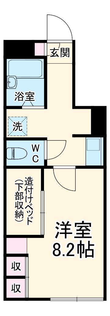 レオパレスMAJESTIC(1K/1階)の間取り写真