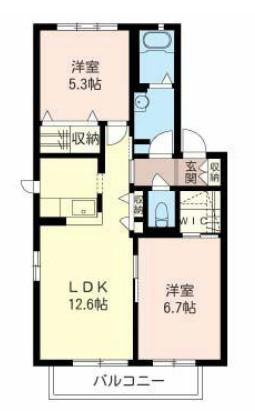 KST湘南イースト(2LDK/2階)の間取り写真