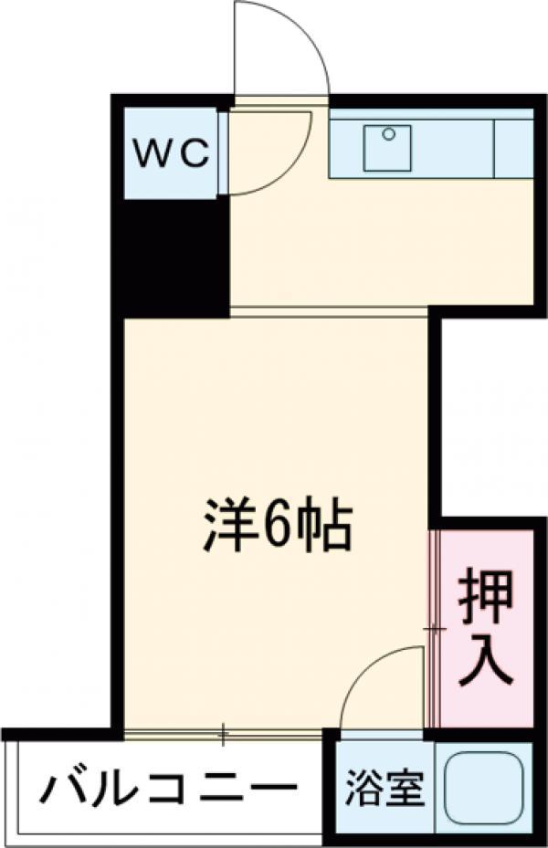 春栄荘(1K/2階)の間取り写真