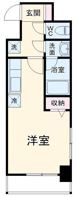 リーフコンフォート本厚木(1K/9階)の間取り写真