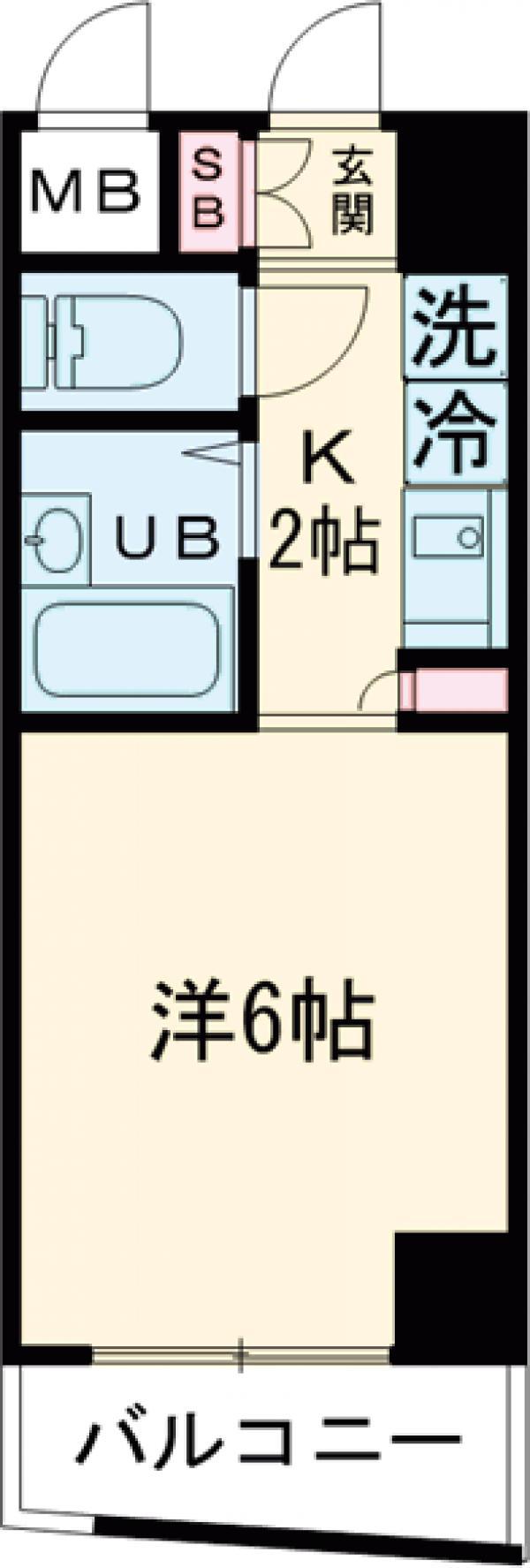 プレール学芸大学弐番館(1K/4階)の間取り写真