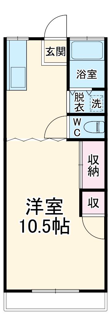 第1臼倉コーポ(1K/1階)の間取り写真