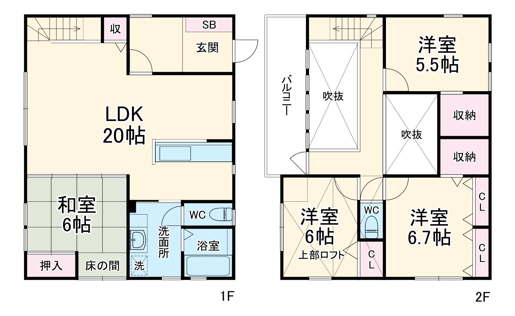 東急田園都市線 青葉台駅 徒歩19分 2階建 築21年(4LDK)の間取り写真
