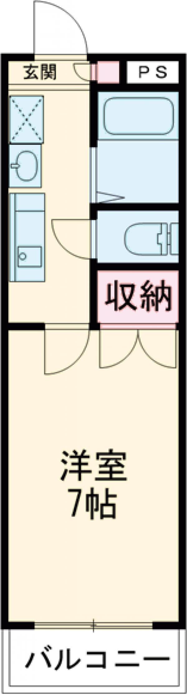 ハイムサニーエステート(1K/2階)の間取り写真