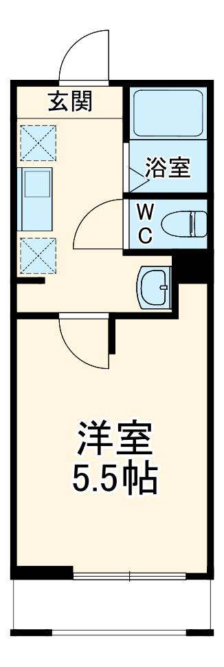 OPEN RISE大和田Ⅰ(1K/3階)の間取り写真
