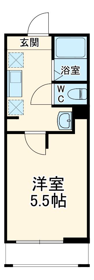 OPEN RISE大和田Ⅰ(1K/3階)の間取り写真