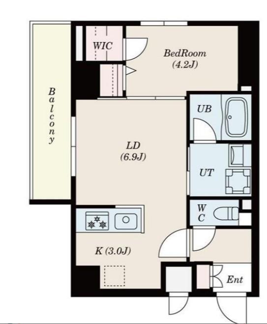 S-RESIDENCE大森BRESA(1LDK/5階)の間取り写真