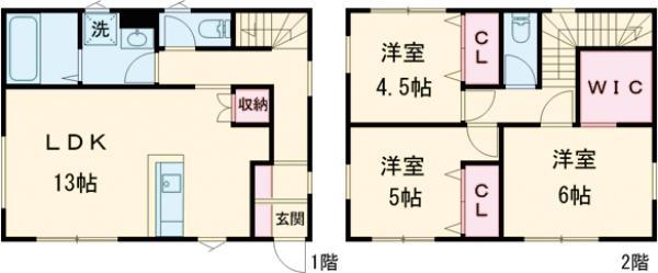 東北本線 雀宮駅 徒歩38分 2階建 築1年(3LDK)の間取り写真