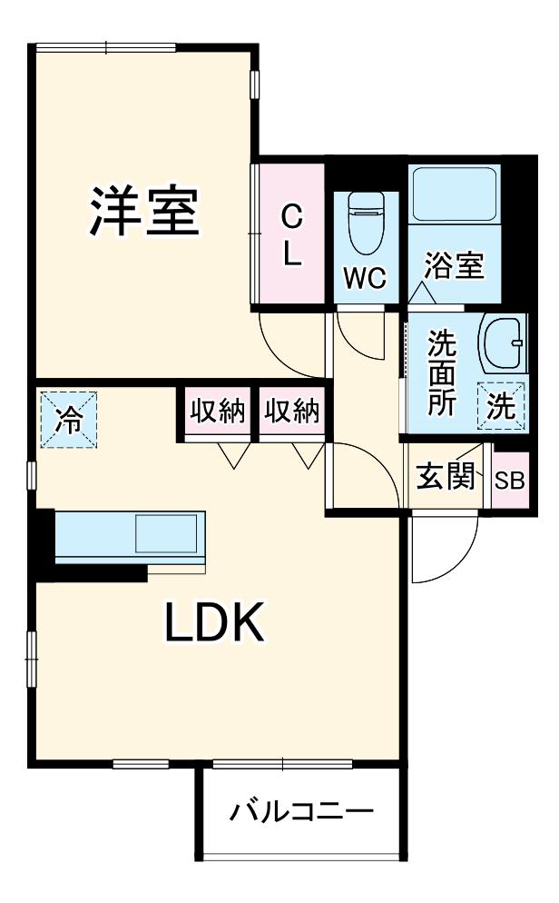 東急新横浜線 新綱島駅 徒歩29分 3階建 新築(1LDK)の間取り写真