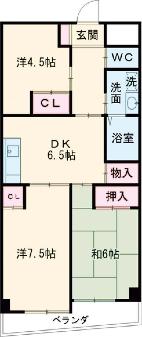 リアライズ葛西駅前Ⅰ(3DK/9階)の間取り写真