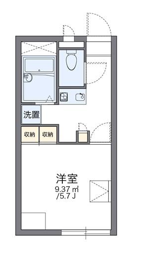 レオパレスサンハイム(1K/2階)の間取り写真