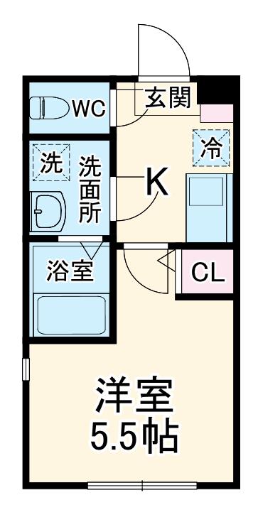 ハーモニーテラス南小岩XI(ワンルーム/1階)の間取り写真