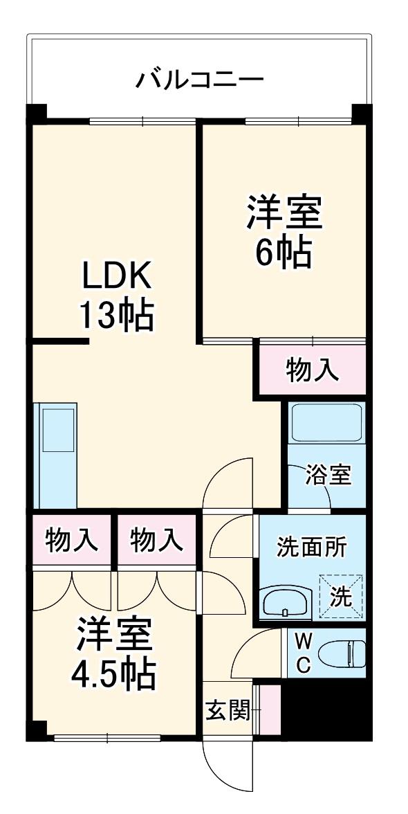 市ヶ尾529-7森ビル(3DK/3階)の間取り写真