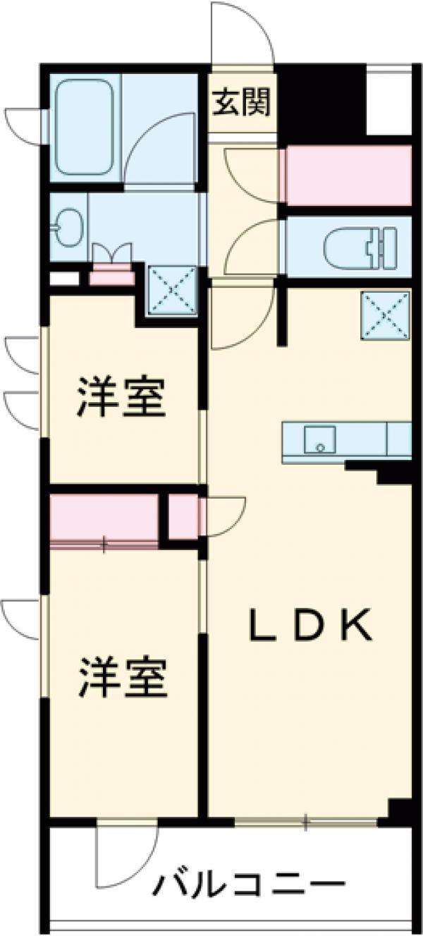 BRILLIA IST 洗足池の杜(2LDK/4階)の間取り写真