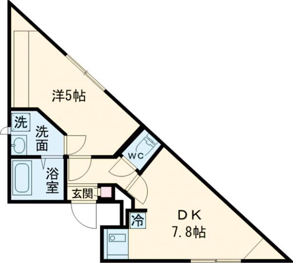 アズ東池袋レジデンス(1DK/1階)の間取り写真