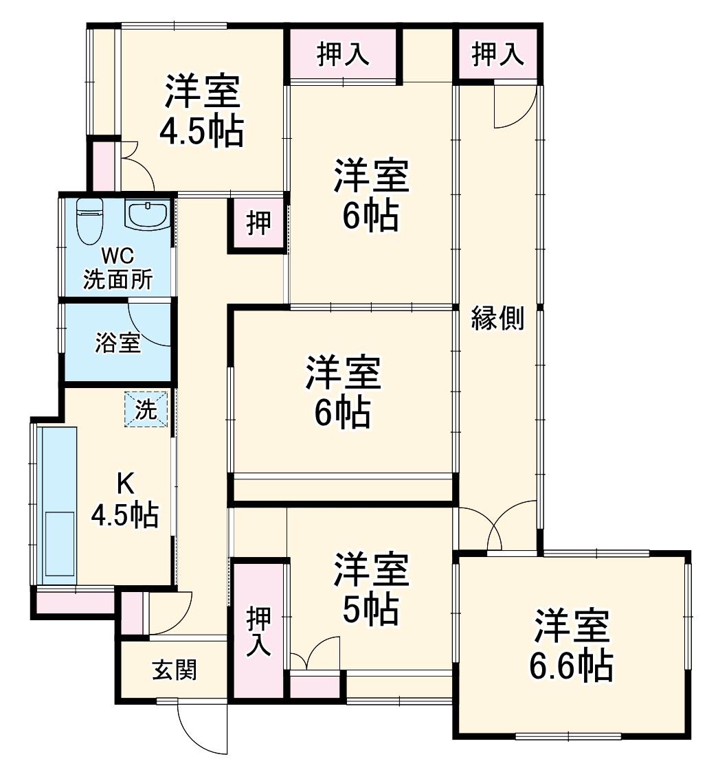 横須賀線 東戸塚駅 徒歩27分 1階建 築62年(5K)の間取り写真