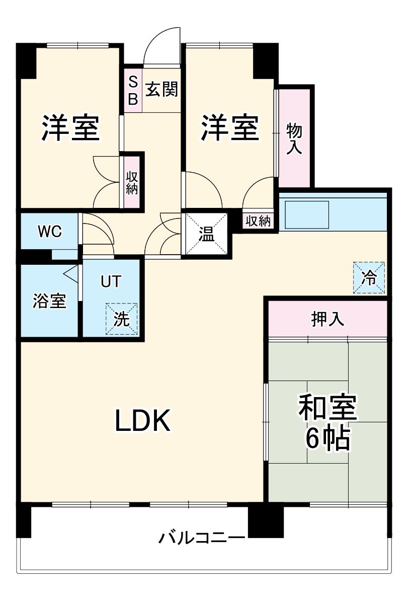 キングスコート東岡崎(3LDK/1階)の間取り写真