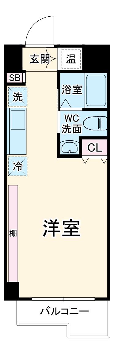 藤和横浜西口ハイタウン(ワンルーム/6階)の間取り写真