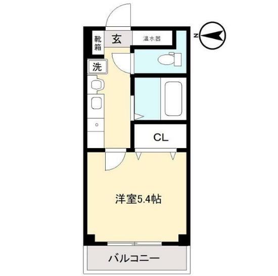 エバライフ(1K/3階)の間取り写真